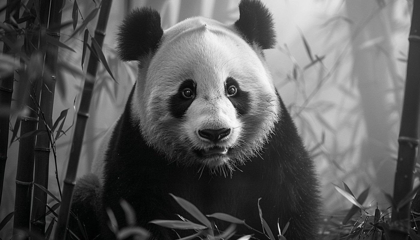 Découvrir l'art du dessin de panda en noir et blanc