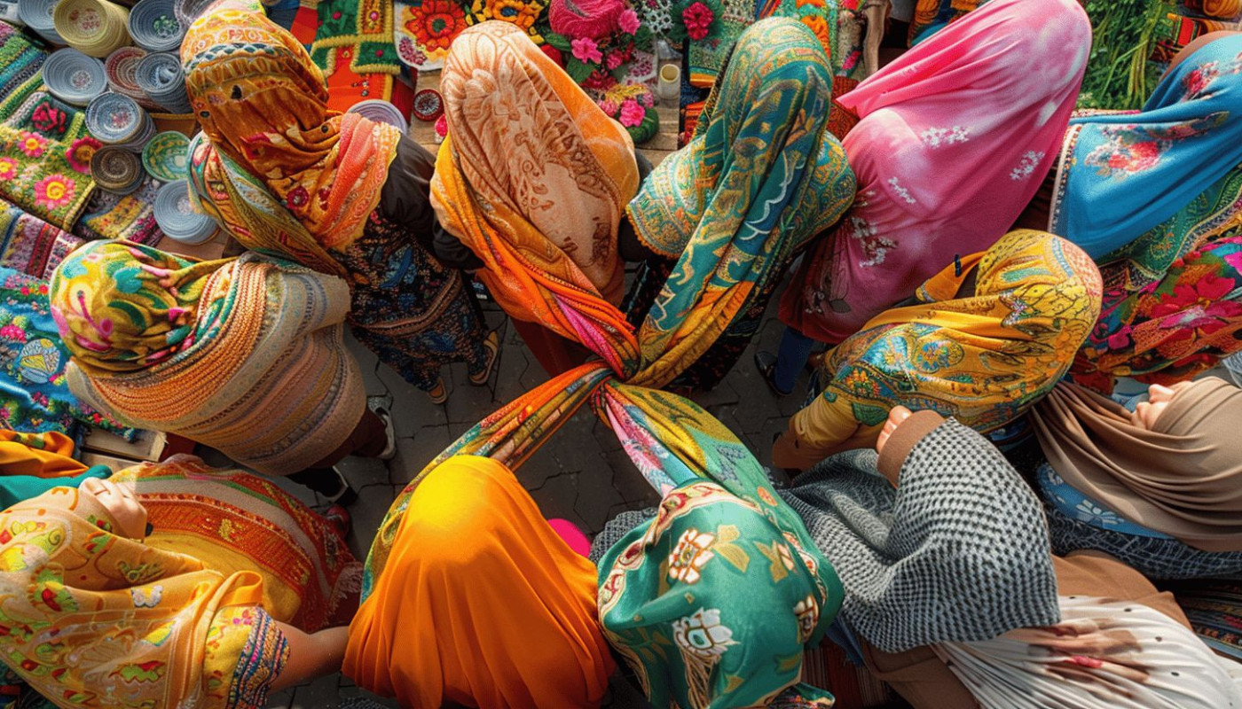 Exploration du folklore à travers le foulard balte et le bazar des poupées russes